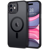 Case For Iphone 11 Case Magnetic Translucent Matte Phone Cases 6.1" [Compatible With Magsafe] Thin Slim Fit Shockproof Bumper Hard Protective Cover For Women Men Girls, Frosted Black
