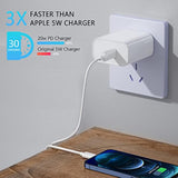 20W Pd Usb C Wall Charger With 6Ft Usb C To Lightning Cable - 3 Pack Mfi Certified For Iphone 14/13 Pro/13/12/12 Mini/12 Pro Max