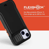 Evo Max Impact Protection Case for iPhone 15 and iPhone 17e - MagSafe Compatible with Lanyards Included - Black