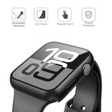 2 Pack Tempered Glass Case Compatible For Apple Watch Series 11 (2025) Series 10 46Mm, Hard Pc Screen Protector Overall Protection Ultra-Thin Lightweight Scratch-Resistant Cover For Iwatch, Black