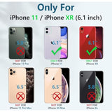 iPhone 11/XR Case with Built-in Screen Protector and Kickstand