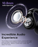 B1 Open-Ear Wireless Earbuds, Bluetooth 5.4 Headphones With Spatial Audio, Ultra-Light Clip-On Fit, 25H Battery, Fast Charging, Multipoint Connection, App Customization, Workouts, Commute