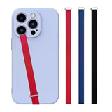 3-Pack Reusable Silicone Phone Grip Strap Wireless Charging Compatible Black, Blue, Red