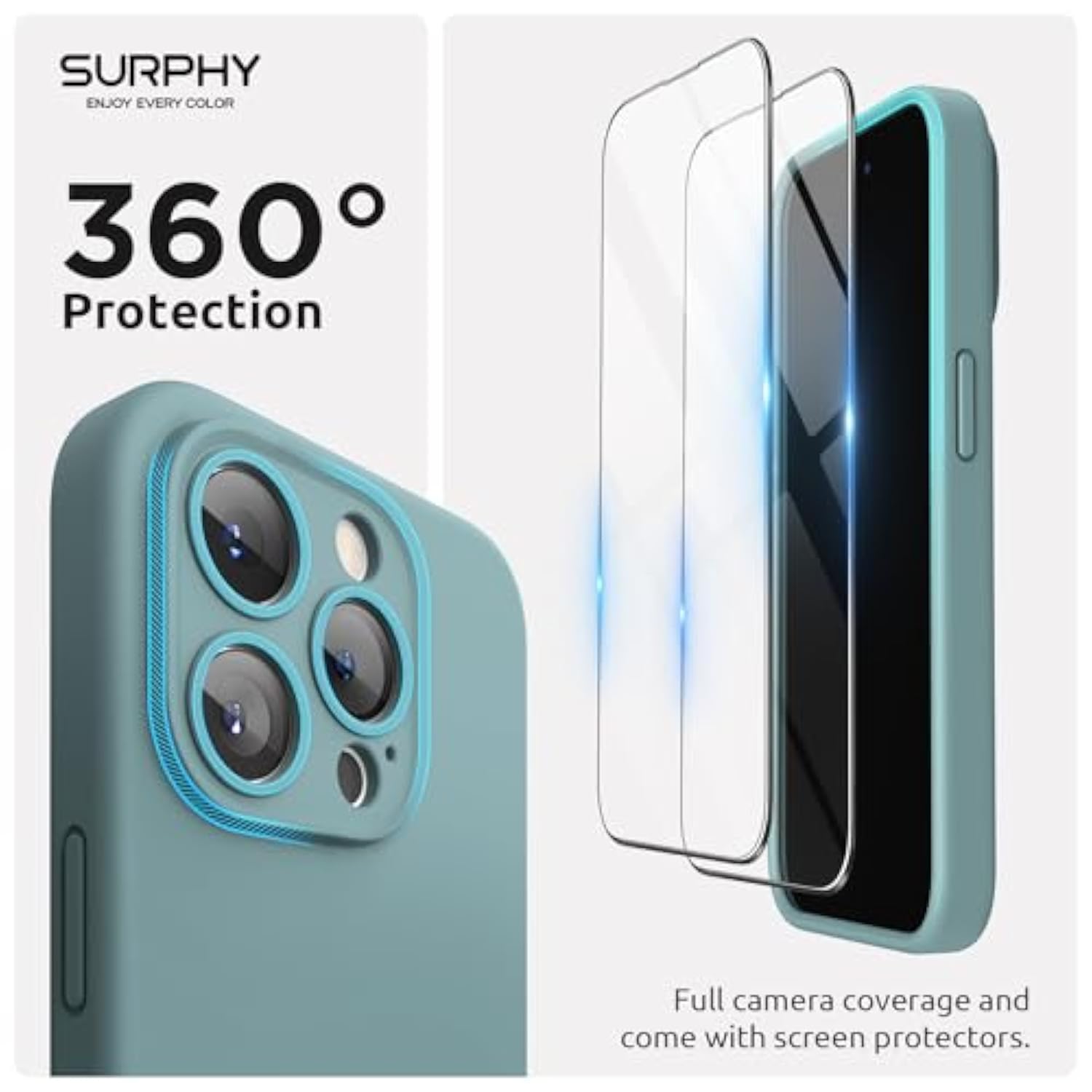 Designed For Iphone 15 Pro Case Compatible With Magsafe (6.1 Inch 2023), With 2 Pack Screen Protector, Liquid Silicone Phone Case (Camera Protective & Soft Microfiber Lining), Cactus Green