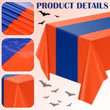 4 Pcs Blue And Orange Tablecloth Dragon Party Anime Theme Table Cloth 108 X 54 Inch Plastic Disposable Rectangle Tablecovers For Birthday Themed Party Decoration Supplies