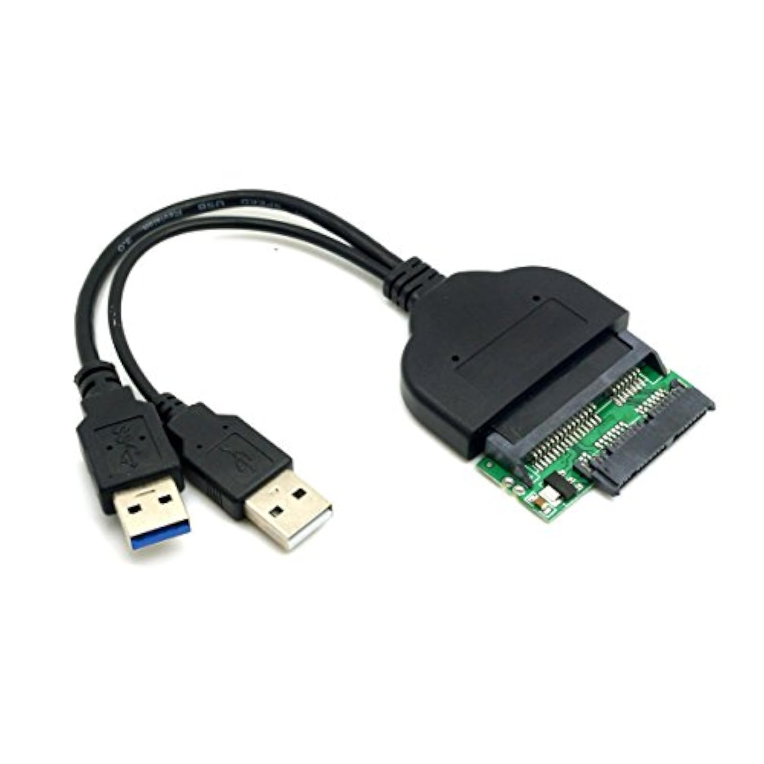 cablecc 1set USB 3.0 to SATA 22Pin & SATA to Micro SATA Adapter for 1.8" 2.5"