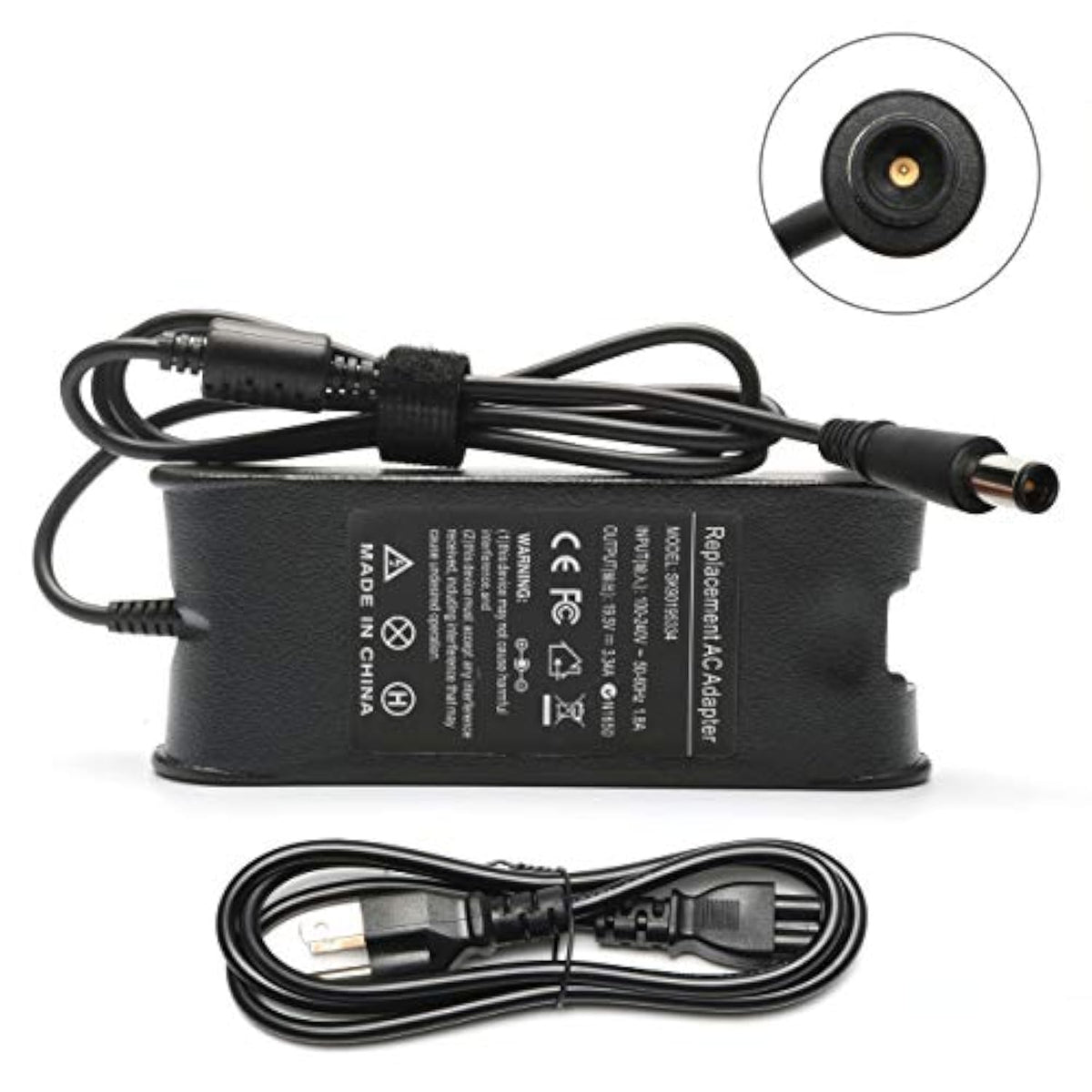 19.5V 3.34A 65W Ac Adapter Laptop Charger Replacement For Dell Latitude 3190 3