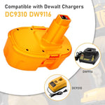 1 Pack 3600Mah Ni-Mh 18V Dw9096 Replacement Battery Compatible With Dewalt 18V Battery Dc9096 Dc9098 Dc9099 Dw9098 Dw9099(Yellow)