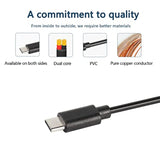 Usb Type-C Pigtail Cable Extension Power Cable 22Awg 5V 3A Usb-C Plug To 2 Pin Bare Wire Open End Connector For Diy - 1M/3.2Ft 5Pcs (Type C Male)