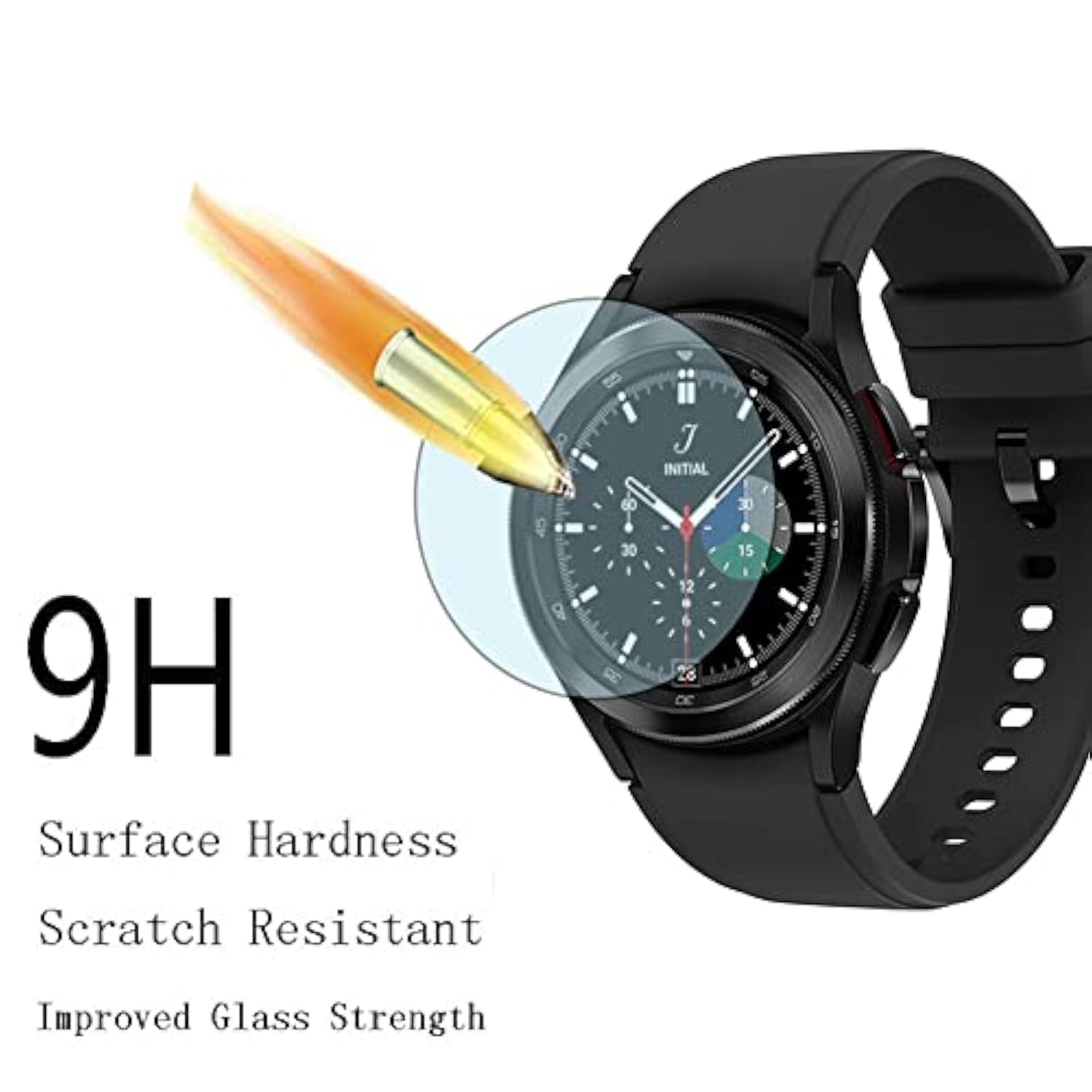 (3+1Pack) Compatible For Samsung Galaxy Watch 4 Classic Screen Protector 46Mm, Tempered Glass Film Anti-Scratch High Definition Full Coverage And Soft Tpu Protective Case, Transparent