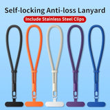 Hand Wrist Strap Lanyard,Universal Cell Phone Multifuctional Patch Lanyards For Women And Men (Black)