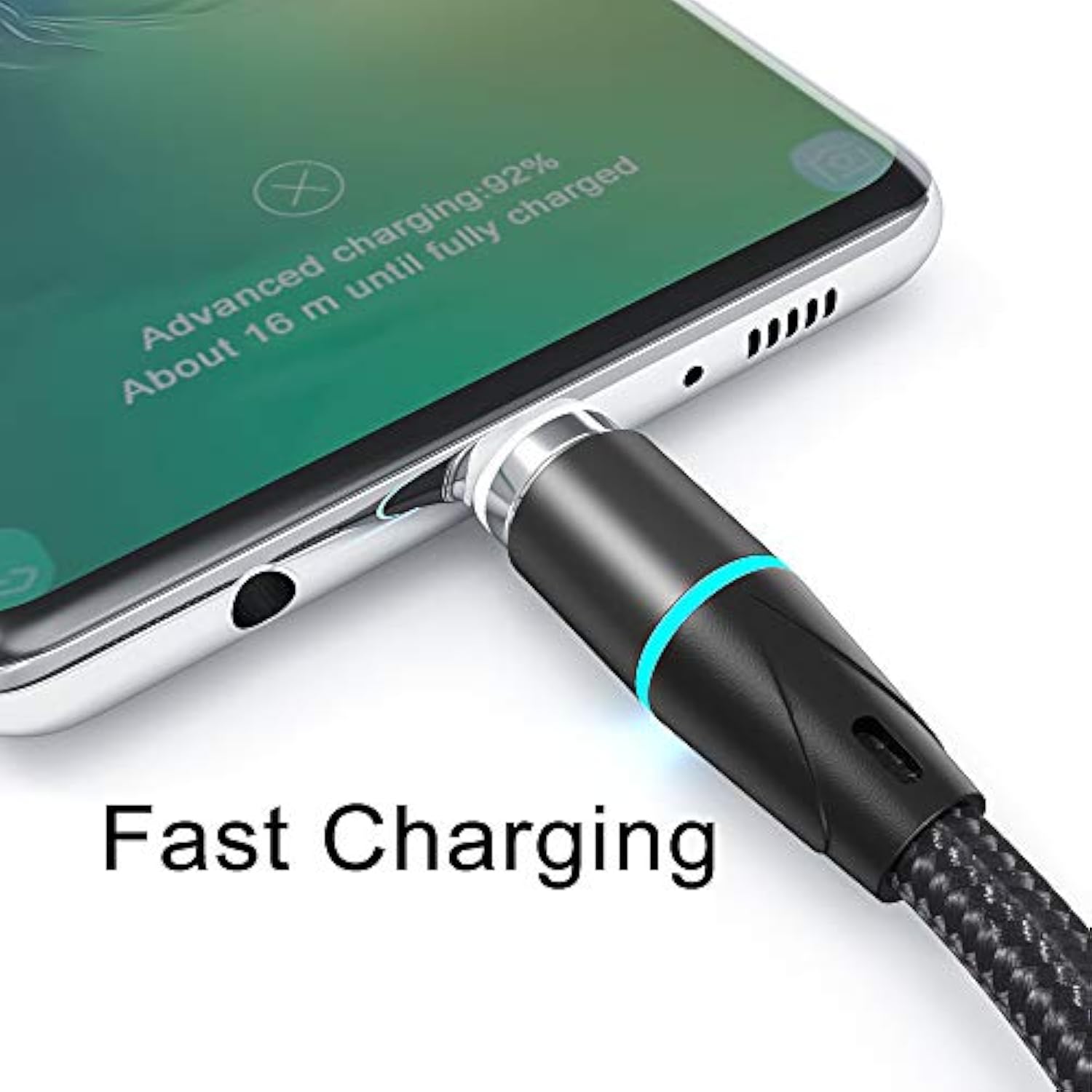 Magnetic Charging Cable,2In1 Gen12 (1Ft/3 Pack Black) 18W Fast Charging And Data Transfer Magnetic Charger For Usb-C And Micro-Usb Phones
