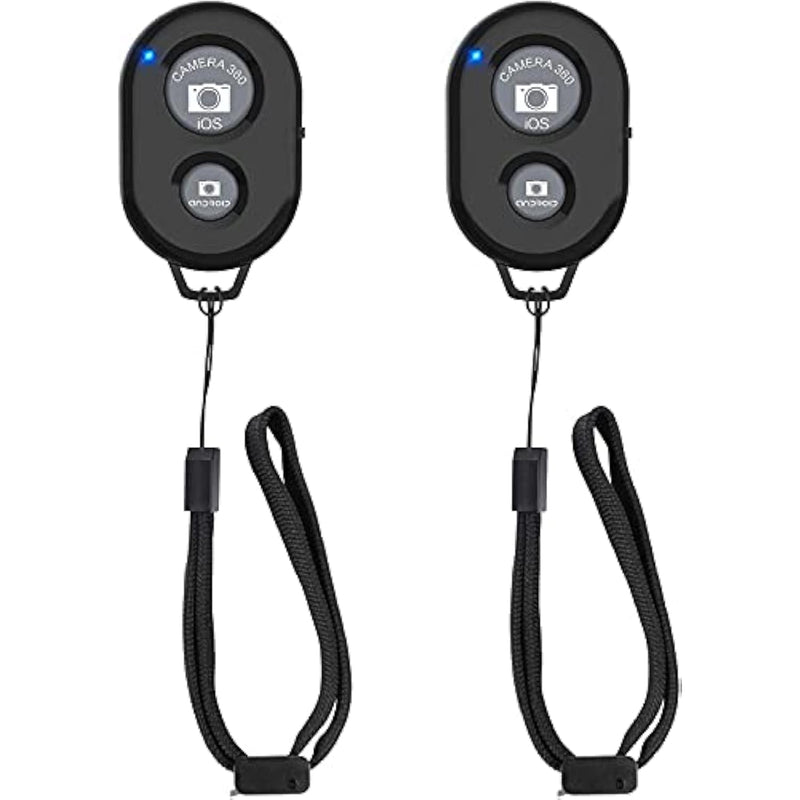 Wireless Camera Remote Shutter For Smartphones (2 Pack), Wireless Phone Camera Remote Control Compatible With Iphone/Android Cell Phone - Create Amazing Photos And Selfies, Wrist Strap Included