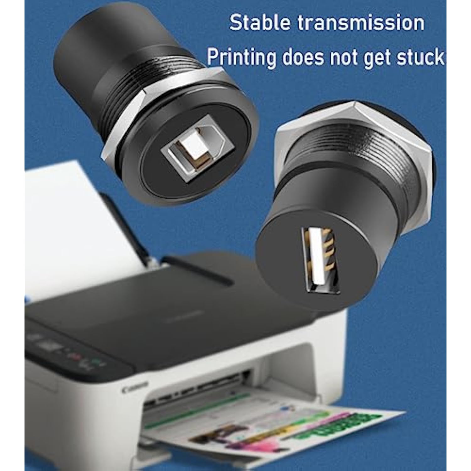 2Pcs Usb B To A Panel Mount Connector, Usb 2.0 Female Data Connector Solderles