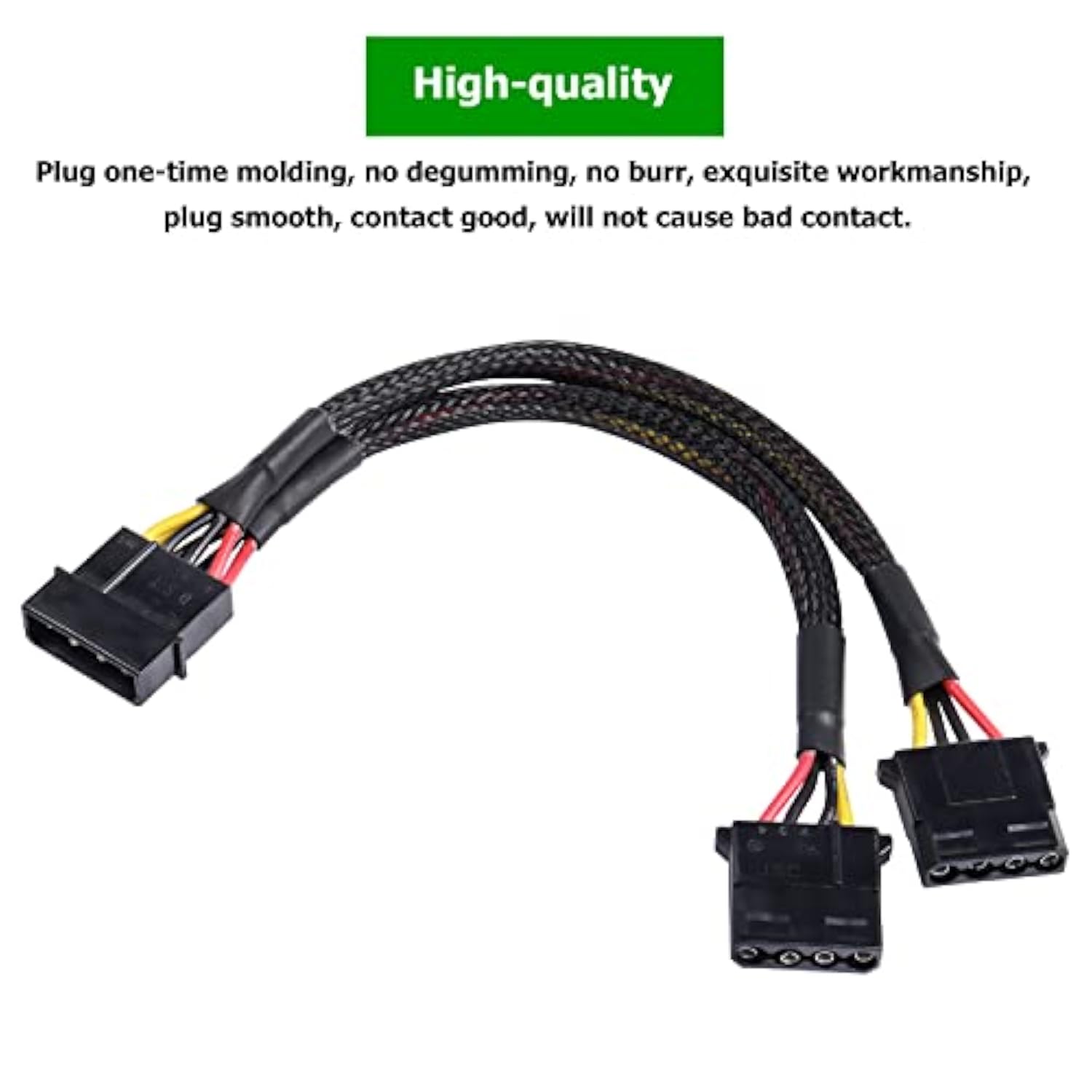 4 Pin Ide Y Splitter Adapter Connecter Cable 4 Pin Ide Male To Dual Female Pow