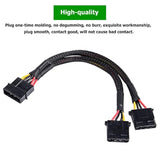 4 Pin Ide Y Splitter Adapter Connecter Cable 4 Pin Ide Male To Dual Female Pow