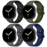 Silicone Bands for Samsung Galaxy Watch 8 Band 40mm 44mm Women Men, No Gap Soft Sport Replacement Strap for Samsung Galaxy Watch 8 Classic Band 46mm
