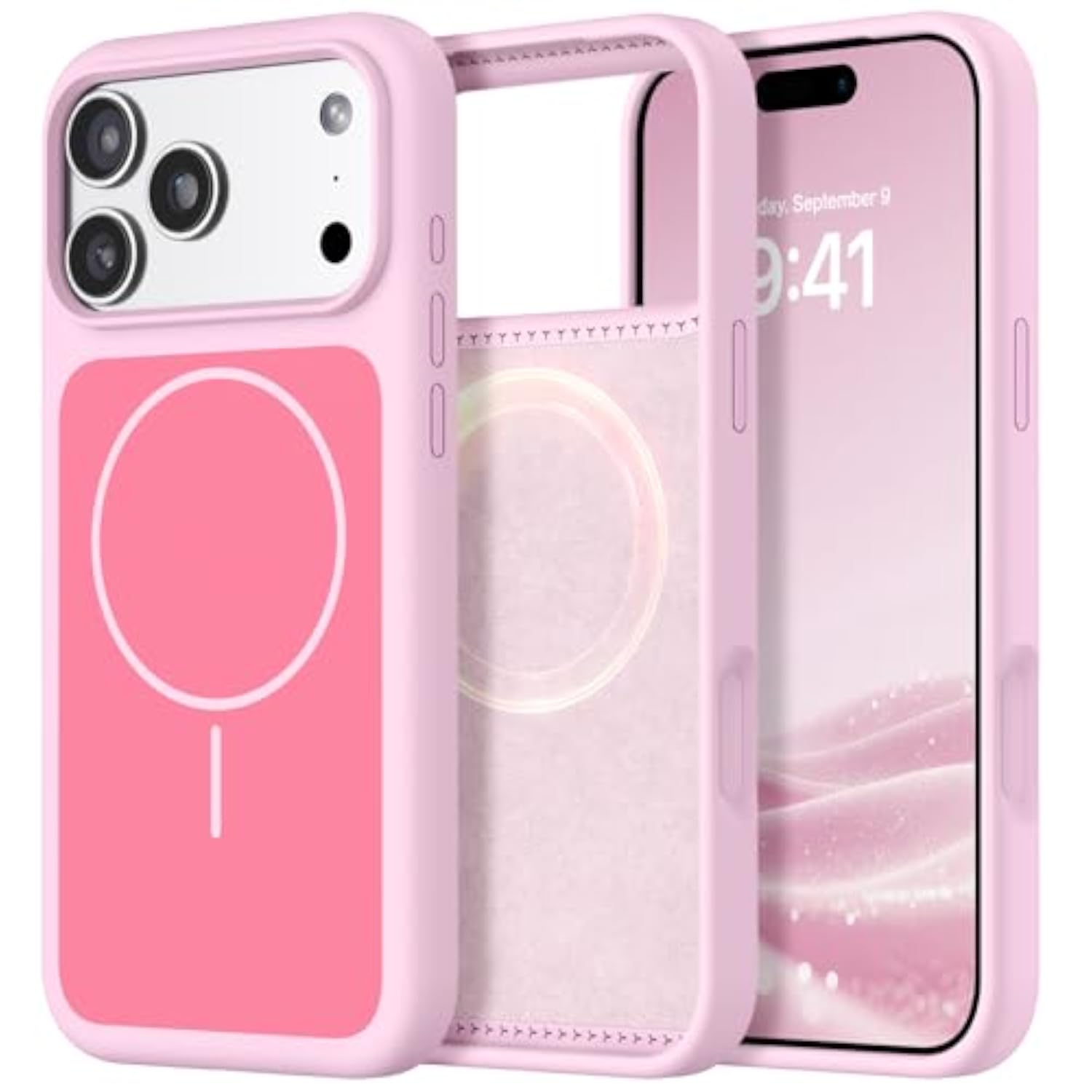 Magnetic Case for iPhone 17 Pro Max - Premium Liquid Silicone Pink