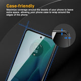 3 Pack Privacy Screen Protector For Motorola Moto G 5G 2024 / Moto G Play 5G 2024, Anti Spy Tempered Glass 9H Hardness, Black Protector Anti Spy, Bubble Free, Anti-Scratch
