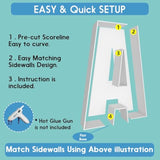 Jw Passion - Premium Quality Made 3Ft Tall Mosaic Balloon Frame Big Marquee Light Up Letters Diy Kit For Birthday Party Wedding Backdrop Decor Letter A Pre-Cut Foam Board