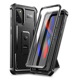 For Samsung S20 Plus Case, [Built In Screen Protector And Kickstand] Heavy Duty Grade Protection Shockproof Protective Cover For Samsung S20 Plus - Black