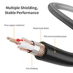 CableCreation 3.5mm (1/8 Inch) Stereo Male to XLR Female Cable, 6 Feet/Black