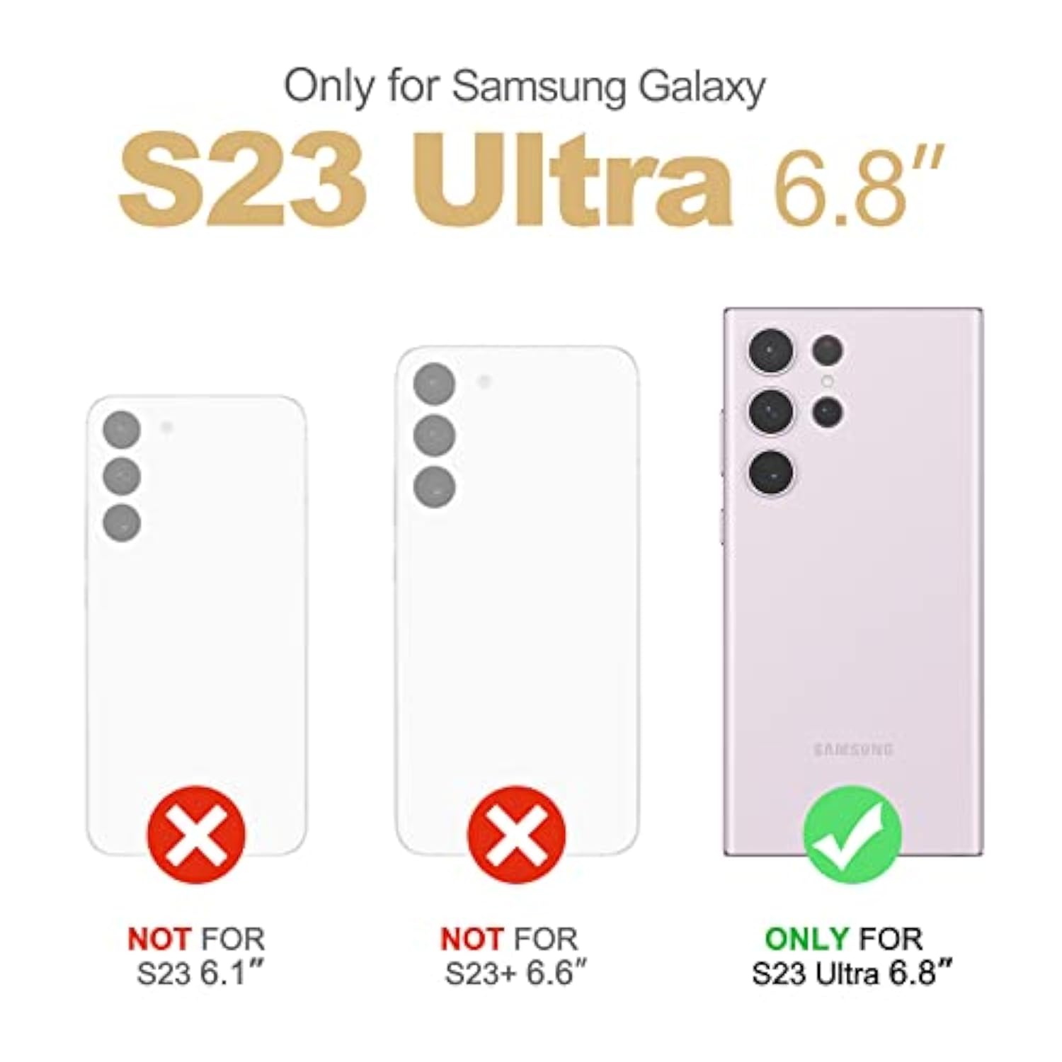 For Samsung Galaxy S23 Ultra Clear Case 6.8" (Only), [Built-In Screen Protector] Full Body Protective Hard Shell+Soft Tpu Phone Case For Samsung S23 Ultra -(Dark Purple Edge)