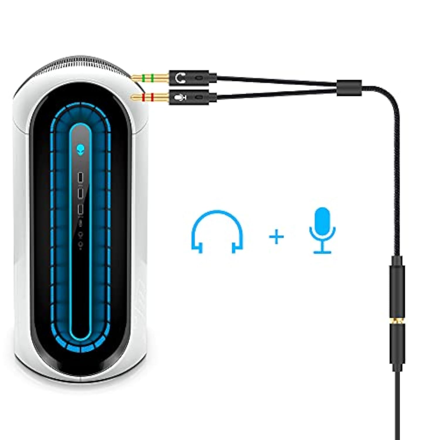 2 In 1 3.5Mm Headphone Splitter Adapter (Microphone + Audio) Female To Male&Male To Female Stereo Jack Y Cable Compatible For Ps4,Ps5,Nintendo Switch,Phone,Laptop(3 In 1 Pack)