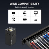 12 Port Rj45 Through Coupler Cat6 Patch Panel With Back Bar, Wallmount Or Rack