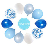 Royal Blue Confetti Balloon Set: 50-Piece Party Decorations