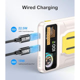 Magnetic Power Bank 10000Mah,Foldable Wireless Portable Charger With Fan Active Cooling System,Fast Charging Battery Pack,Compatible With Iphone 16/15/14/13/12 Pro/Pro Max/Plus/Mini