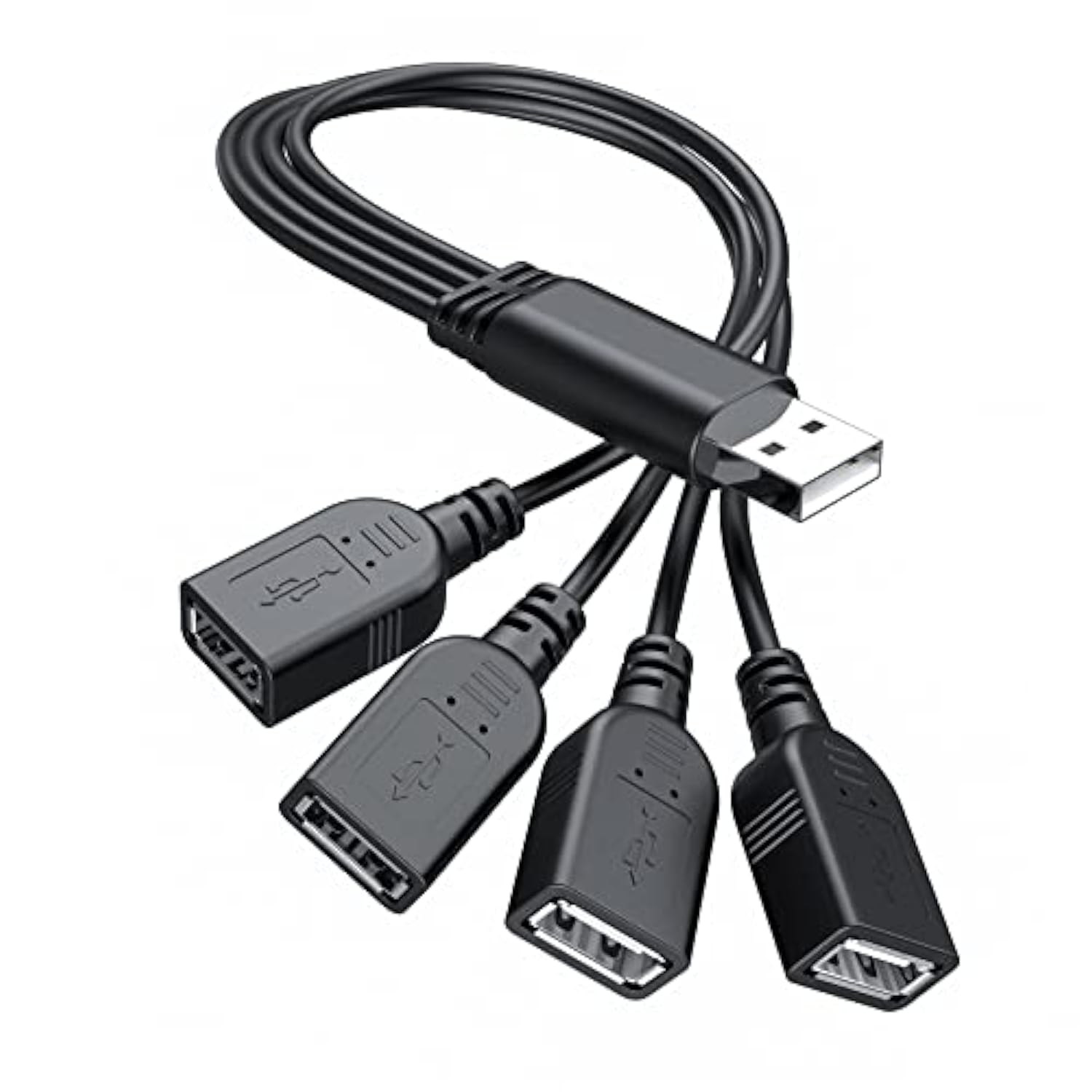 Usb 1 To 4 Splitter, Usb 2.0 A Male To 4 Usb Female Jack Y Splitter Hub Power