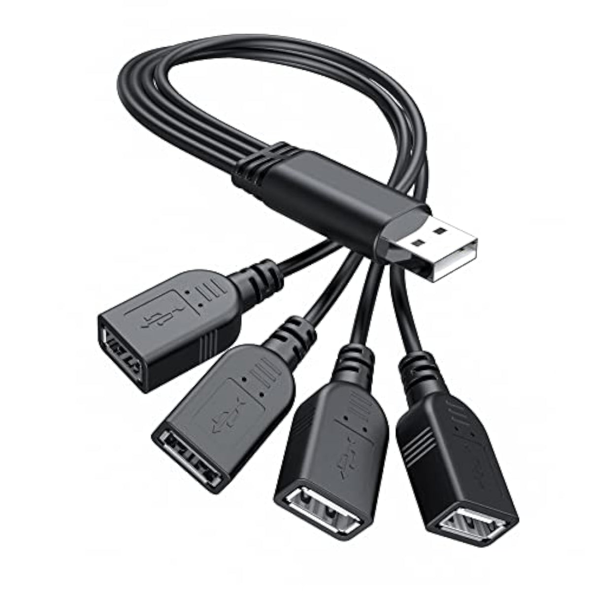 Usb 1 To 4 Splitter, Usb 2.0 A Male To 4 Usb Female Jack Y Splitter Hub Power
