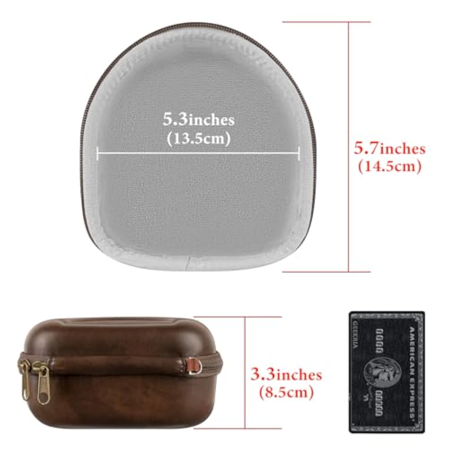 Geekria Shield Headphones Case Compatible with Marshall Major II/III/IV/V, Mid ANC, Replacement Hard Shell Travel Carrying Bag with Cable Storage (Brown)