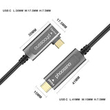 Usb C To C Fiber Optical Cable Usb 3.2Type C Cable 10Gbps 50Ft Compatible With Microsoft Azure Logitech Camera Aver &Vaddio & Barco Clickshare Touch Screen Kinect Intel Realsense