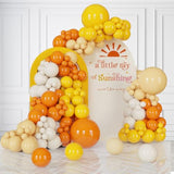 Boho Balloon Arch Kit: Orange, Yellow, White - 136 Piece Garland