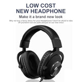 Headphone Earpad Replacement - Compatible With Logitech G Pro/G Pro X - Black - Memory Foam & Leather - 1 Pair