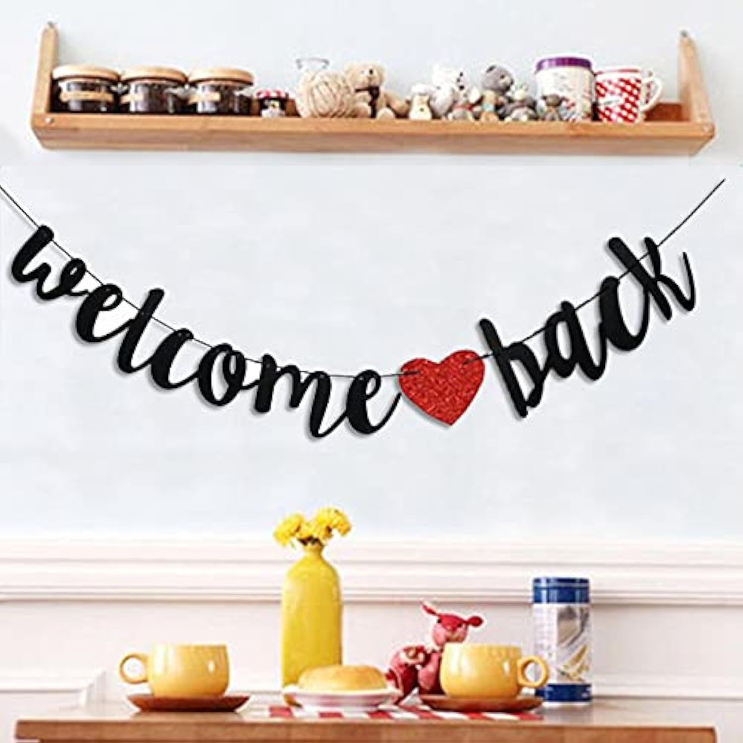 Welcome Back Banner Black Back To School Party Hanging Banner Welcome Back Garland For Welcome First Day Of School Party Classroom Decorations