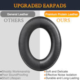 Replacement Earpads For Sennheiser Hd620S Headphones, Ear Pads Cushions With Softer Protein Leather, High Density Foam, Added Thickness - Black
