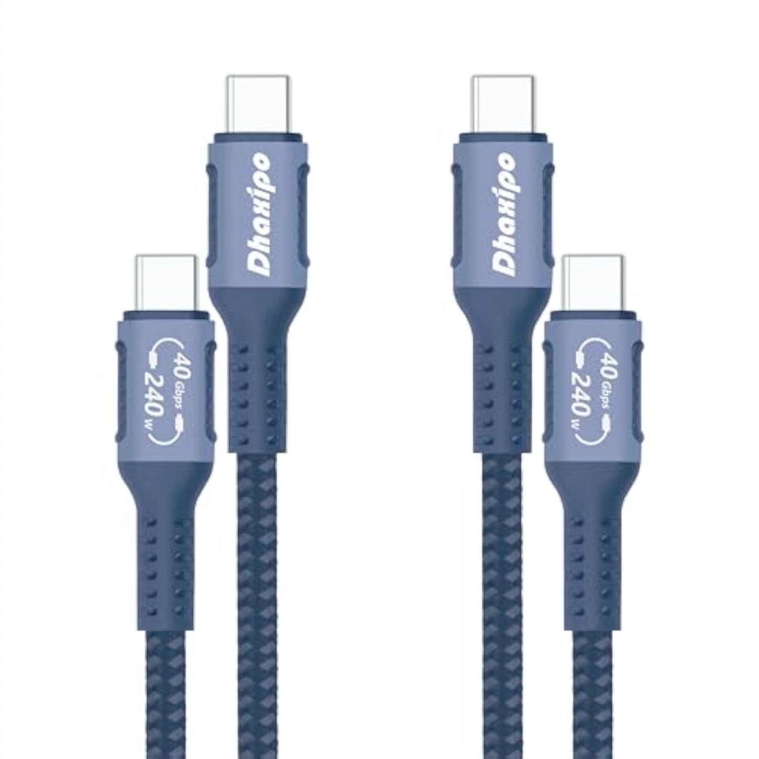 Usb 4 For Thunderbolt 4 Cable 4Ft [2 Pack], 40 Gbps Data Transfer With 240W And 4K@144Hz 5K@ 60Hz Or 8K@30Hz,Compatible With Thunderbolt 4/3 Cable And Usb C,Fit For Laptop,Docking,Monitor.
