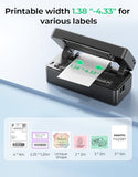 Bluetooth Thermal Label Printer, 4X6 Shipping Label Printer For Small Business, Compatible With Ios, Android, Windows, Mac, Ebay, Shopify, Usps, Ups, Etsy, Black