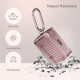 Airpods Pro 2 Case Cover, Cute Funny Suitcase Design Hard Case For Airpods Pro 2Nd Generation/1St Generation (2023/2022/2019) With Cleaner Kit, Rose Gold