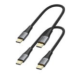 CableCreation Short USB C to USB C Cable 2 Pack, Type C Fast Charging USB C Cable 0.8FT, Double-Braided Exterior Compatible with Galaxy S22 Ultra S22 S21 S20 Note 20, MacBook, iPad mini 6