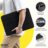 Laptop Bag Sleeve For Women & Men - Travel Case For Computer & Tablet, Fits Up To 17.3" Laptops, Fully Padded, Lightweight Construction, Durable Zippers - Bond, Black