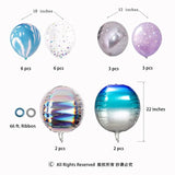 Iridescent Balloon Bouquet - Holographic Party Decorations, Birthday & New Year Eve Supplies