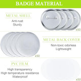 150Pcs 58Mm/2.28Inch Blank Button Supplies Badge Parts Metal Button Ba