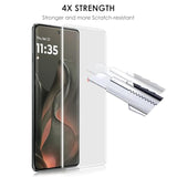 Screen Protector For Motorola Edge 2025, Tempered Glass Uv Set [3 Pack], Edge To Edge All Round Protection, 9H Hardness Scratch Resistant, Sensitive Touch