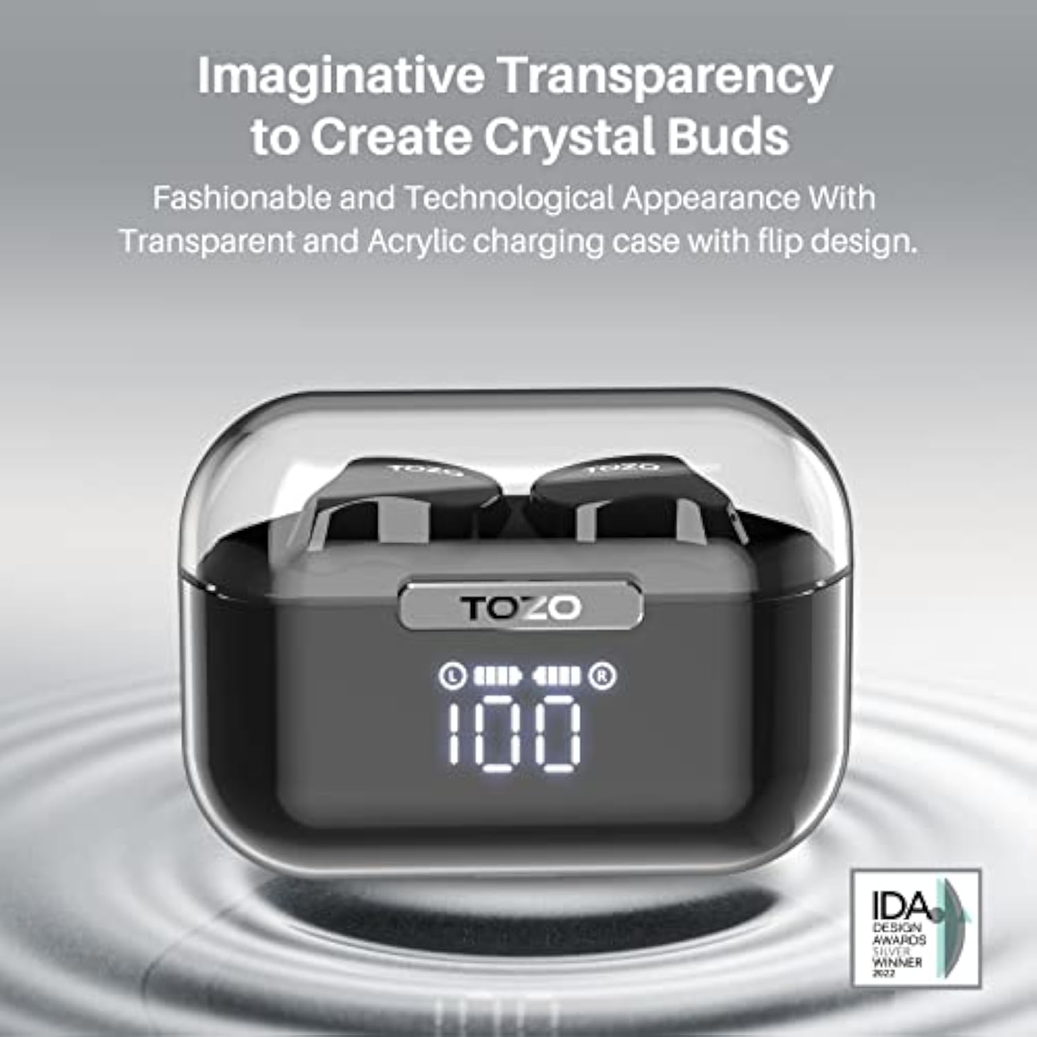 Crystal Buds Bluetooth 5.3 True Wireless Stereo Earbuds Ipx8 Waterproof In Ear