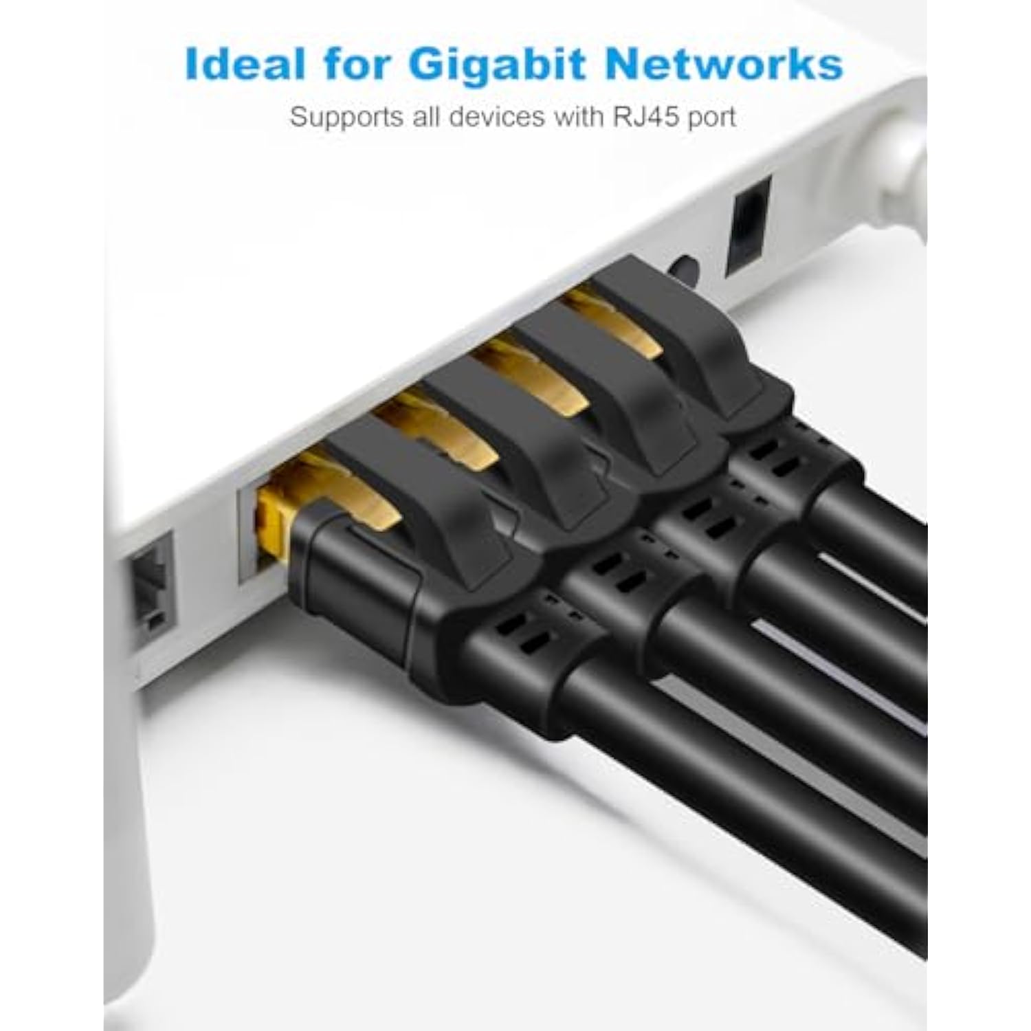 Cat 8 Ethernet Cable, 2 Pack 10Ft High Speed 40Gbps 2000Mhz 26Awg Network Inte