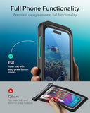 ESR Waterproof Phone Pouch for iPhone 13/14 / 15, Underwater Touch Sensitivity, IPX8 Floating Waterproof Cellphone Case with Lanyard, Dry Bag for